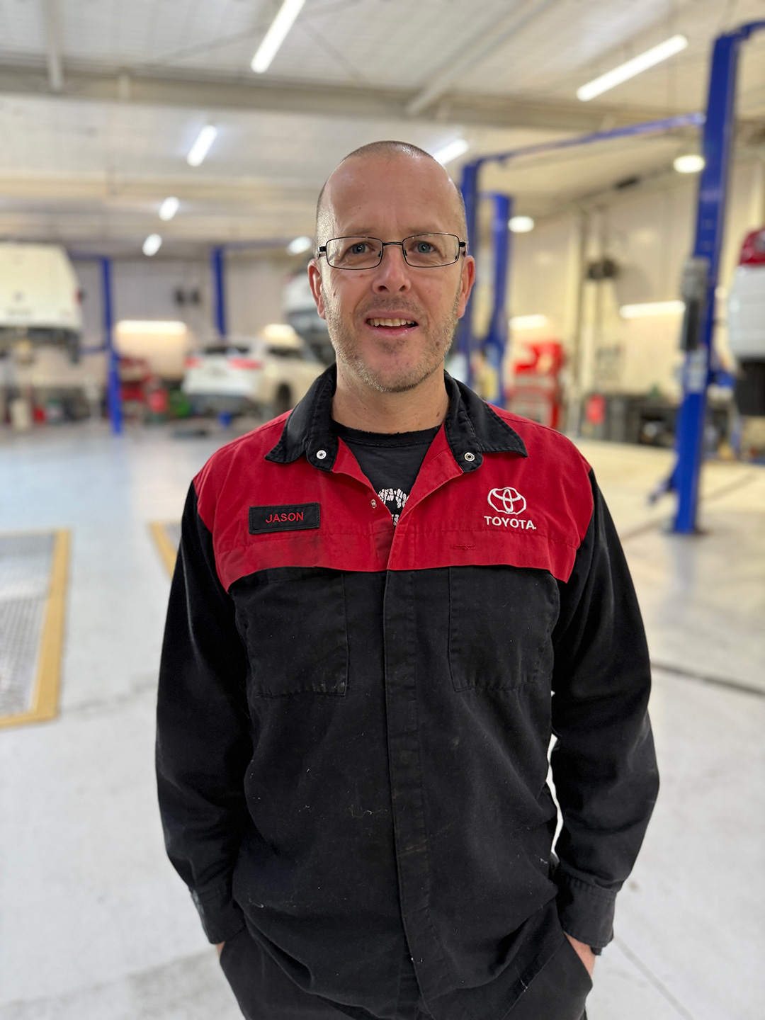 Jason in the Bowater Toyota workshop